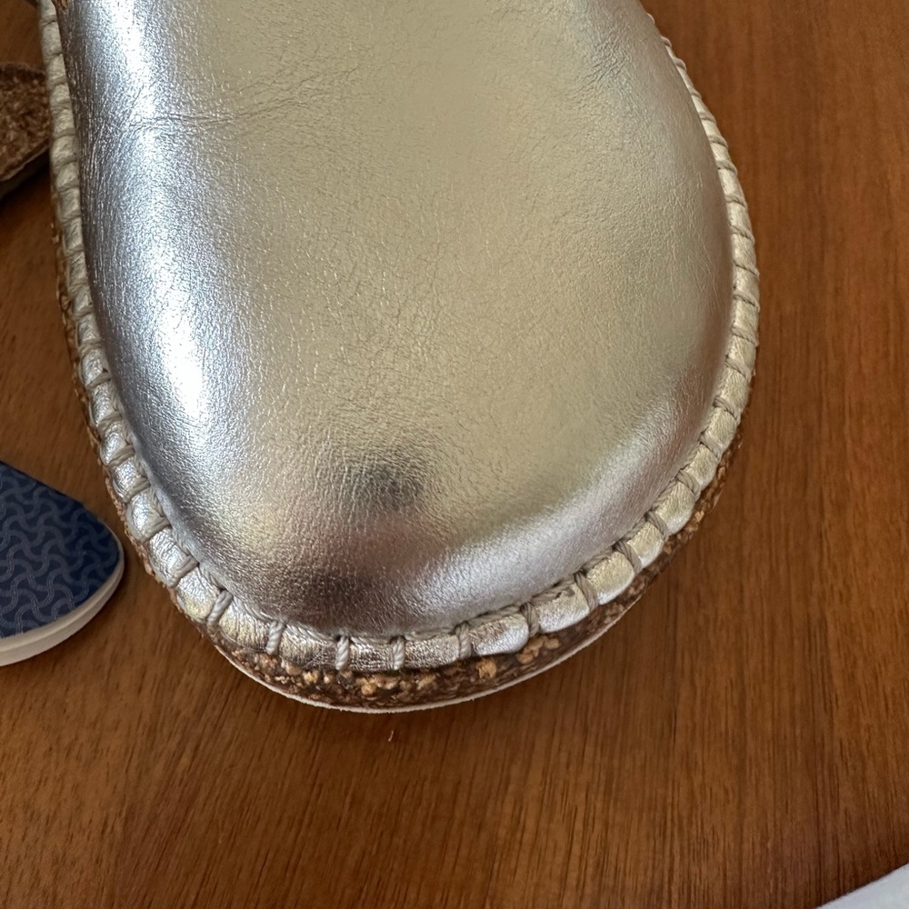 Birkenstock Gary Metalic Silver Lace-Up loafers new no box size 9.5 - Picture 9 of 12